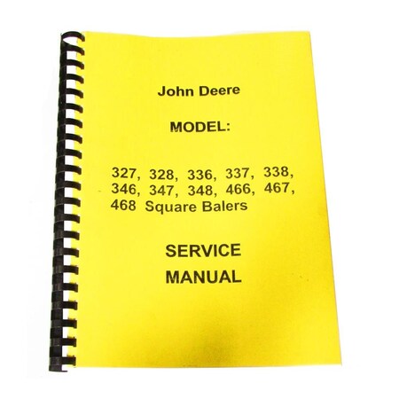 Aftermarket Fits John Deere Square Baler 327 328 336 337 338 346 347 348 Service Manual RAP82046